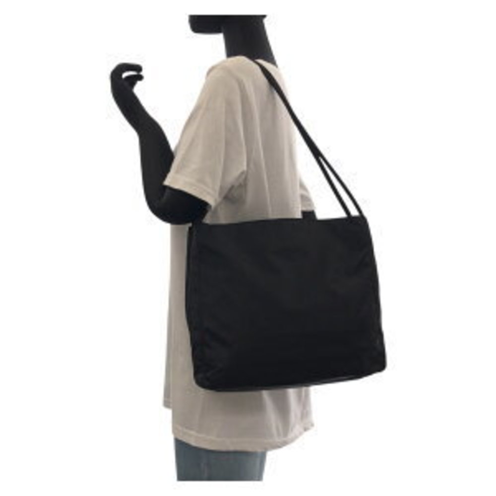 Prada Tessuto Triangular Shoulder Black Nylon Bag - image 4